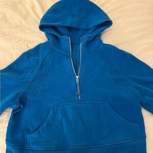 Blue Lululemon Scuba Hoodie Half Zip